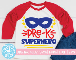 Pre-K Superhero SVG Cut File