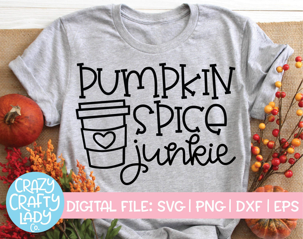 Pumpkin Spice Junkie SVG Cut File