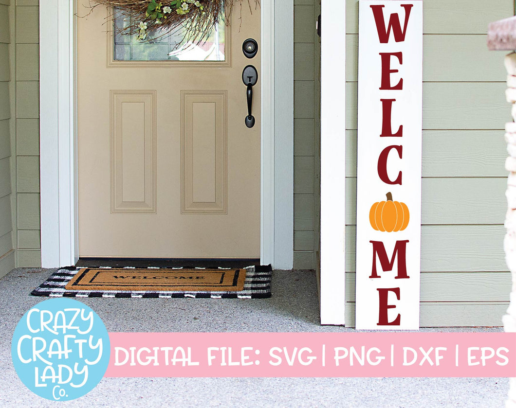 Pumpkin Welcome SVG Cut File