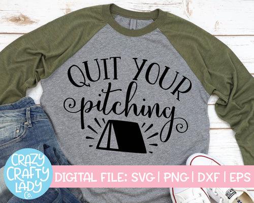 Quit Your Pitching SVG Cut File
