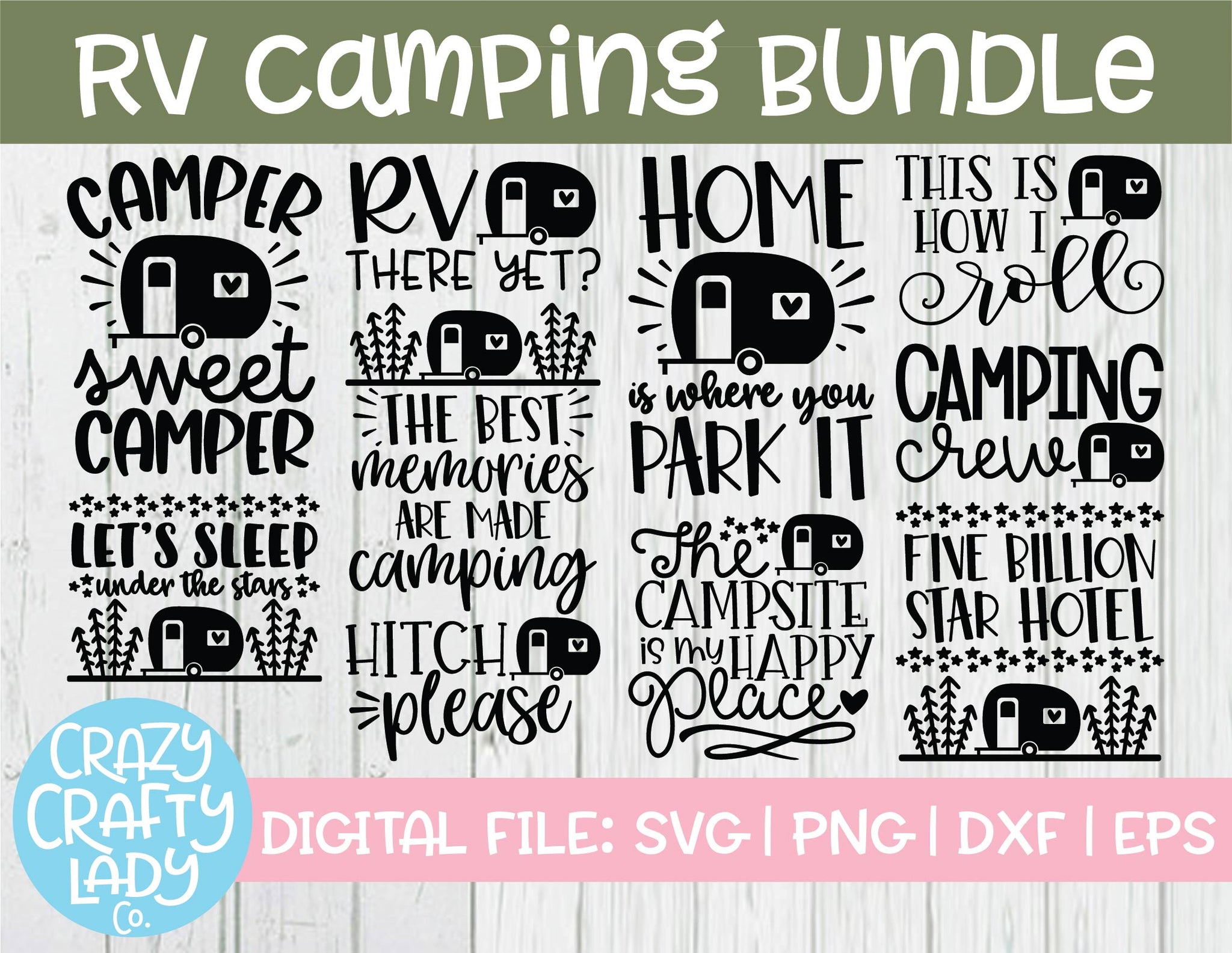 RV Camping SVG Cut File Bundle – Crazy Crafty Lady Co.