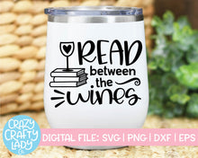 Load image into Gallery viewer, Books &amp; Wine SVG Cut File Bundle