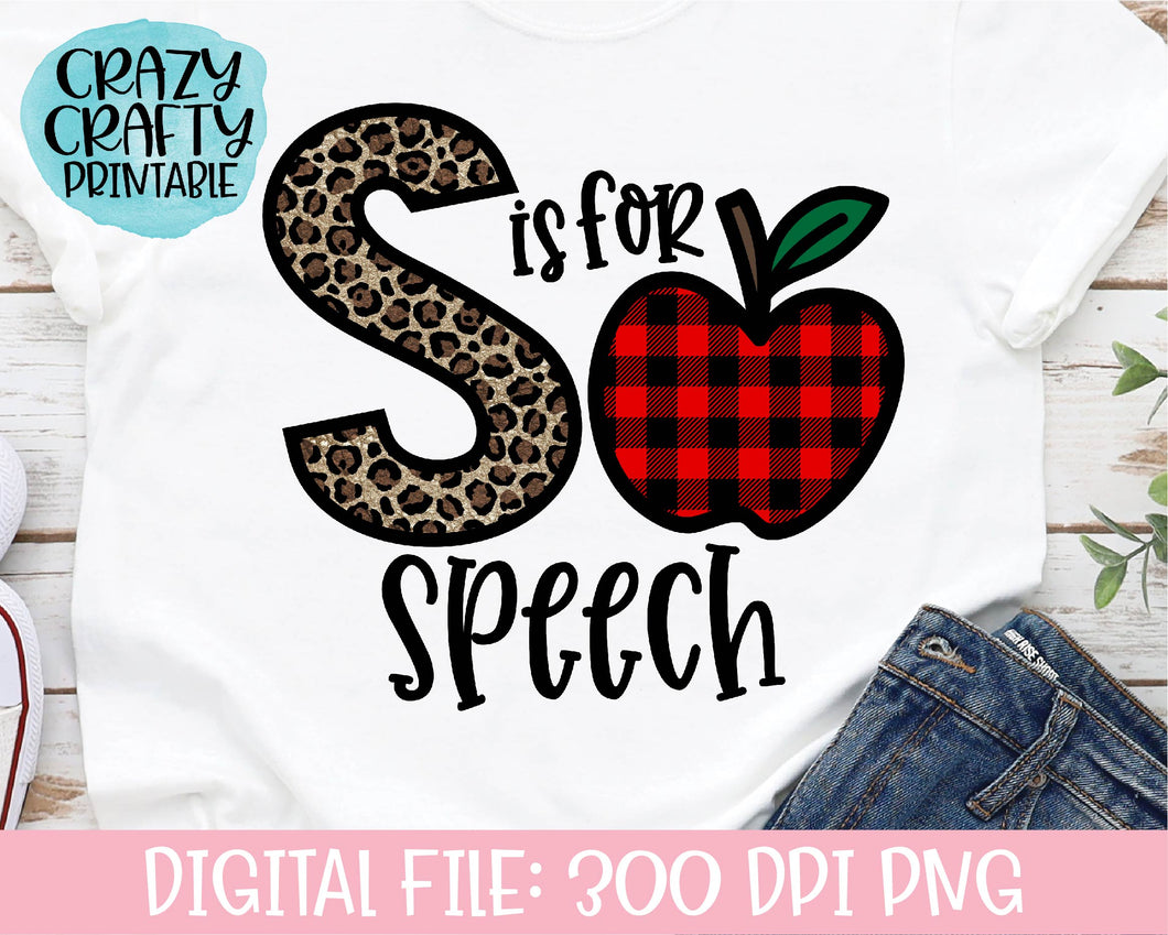 S Is for Speech PNG Printable File