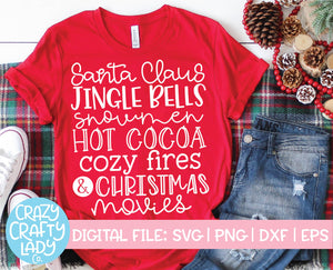 Santa Claus, Jingle Bells, Snowmen SVG Cut File