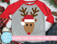 Load image into Gallery viewer, Santa Reindeer SVG Cut File