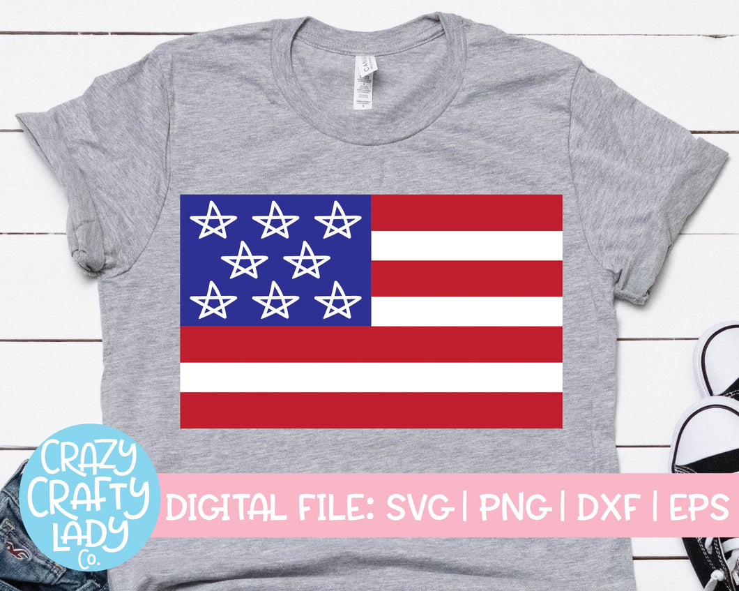 American Flag SVG Cut File