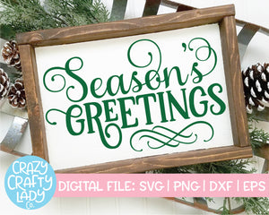 Season's Greetings SVG Cut File