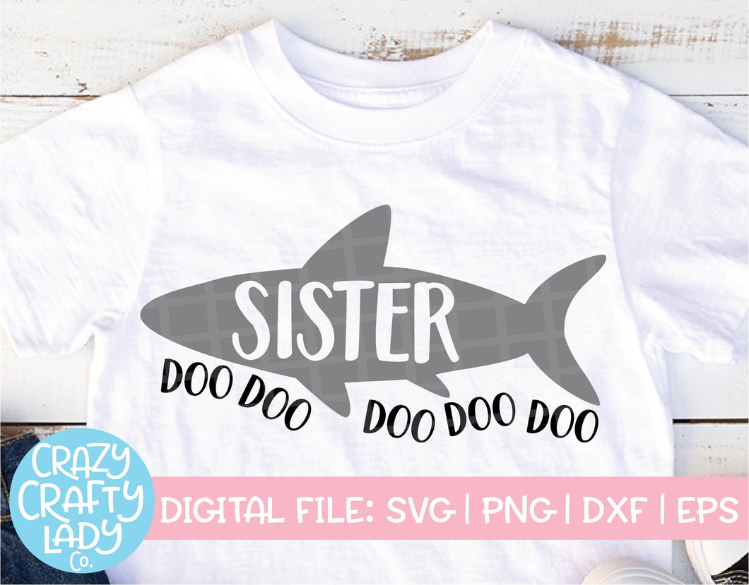 Sister Shark SVG Cut File