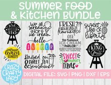 Load image into Gallery viewer, Summer Food &amp; Kitchen SVG Cut File Bundle