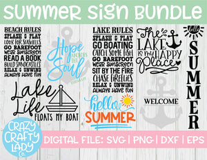 Summer Sign SVG Cut File Bundle