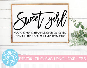 Sweet Girl SVG Cut File