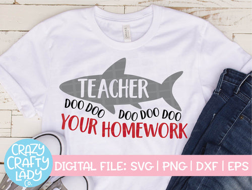 Teacher Shark SVG Cut File