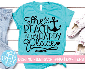 The Beach Is My Happy Place SVG Cut File