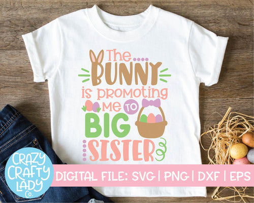 The Bunny Is Promoting Me to Big Sister SVG Cut File