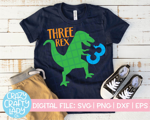 Three Rex SVG Cut File