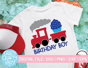 Train Birthday Boy SVG Cut File