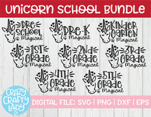 Load image into Gallery viewer, Unicorn School SVG Cut File Bundle