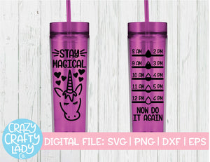 Stay Magical Water Bottle Tracker SVG Cut File