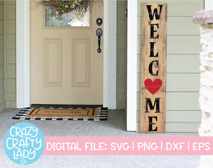 Valentine's Day Welcome SVG Cut File