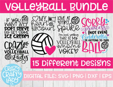 Load image into Gallery viewer, Volleyball SVG Cut File Bundle