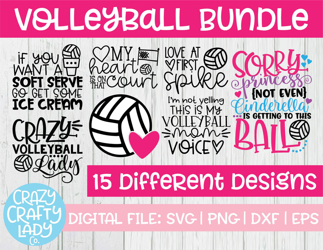Volleyball SVG Cut File Bundle
