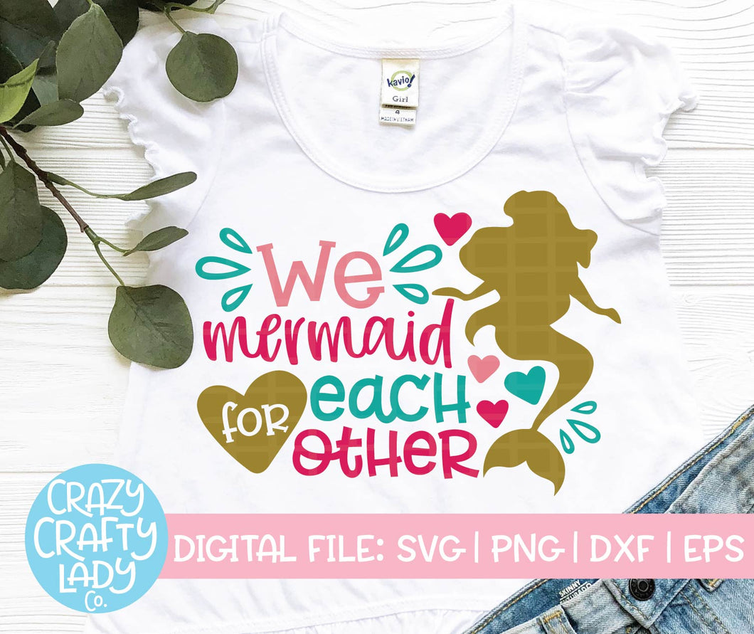 We Mermaid for Each Other SVG Cut File