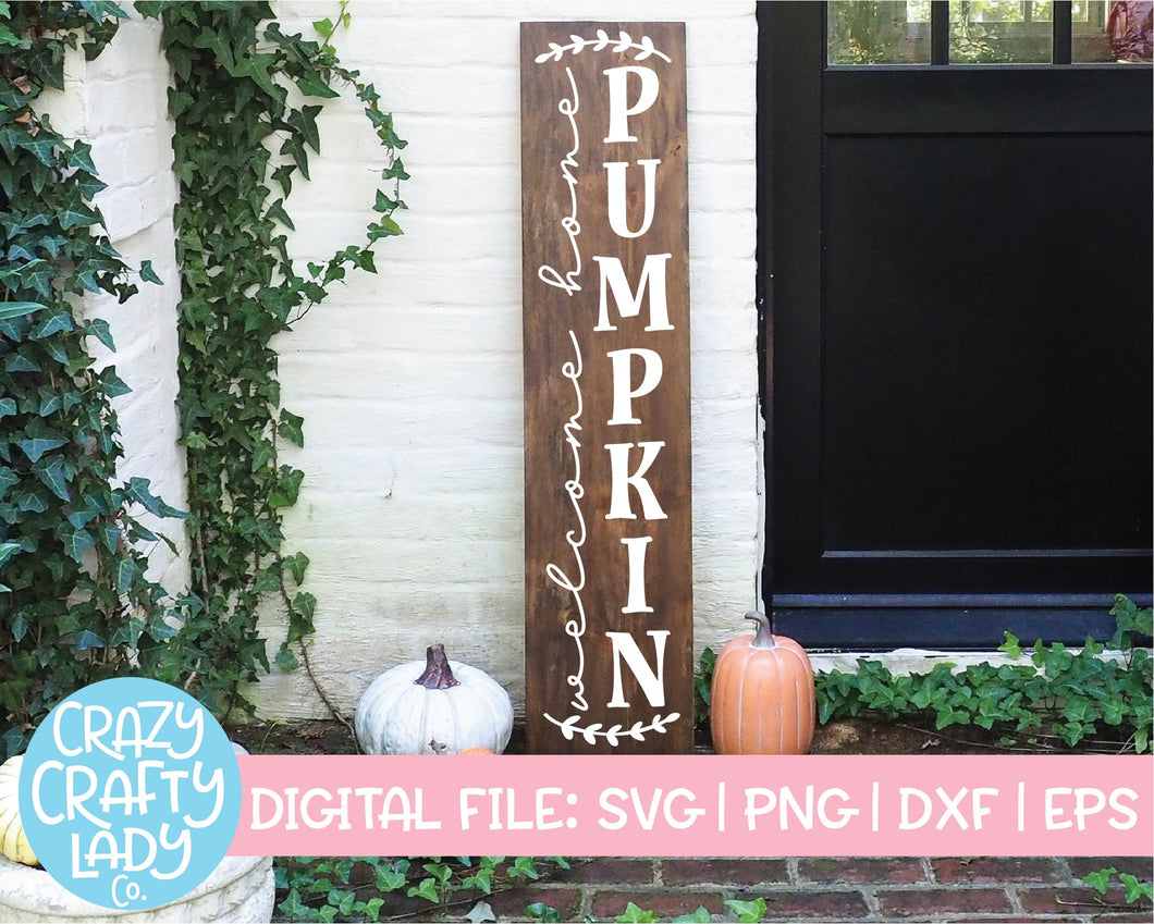 Welcome Home Pumpkin SVG Cut File