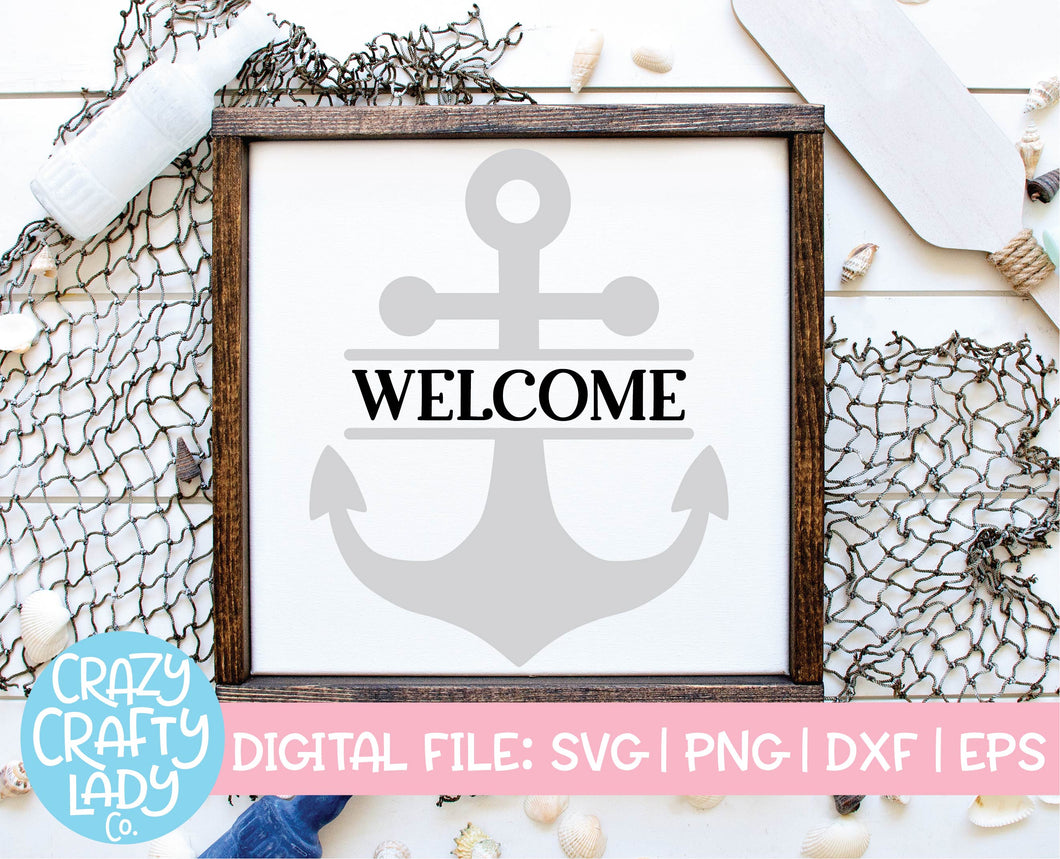 Welcome Anchor SVG Cut File