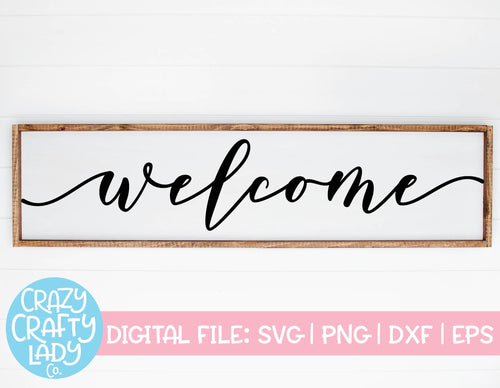 Welcome SVG Cut File