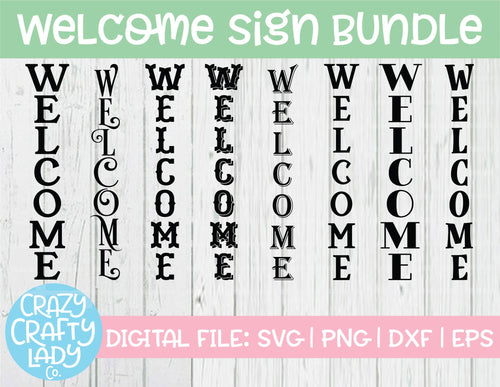 Welcome Sign SVG Cut File Bundle