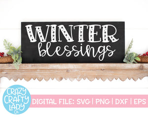 Winter Blessings SVG Cut File