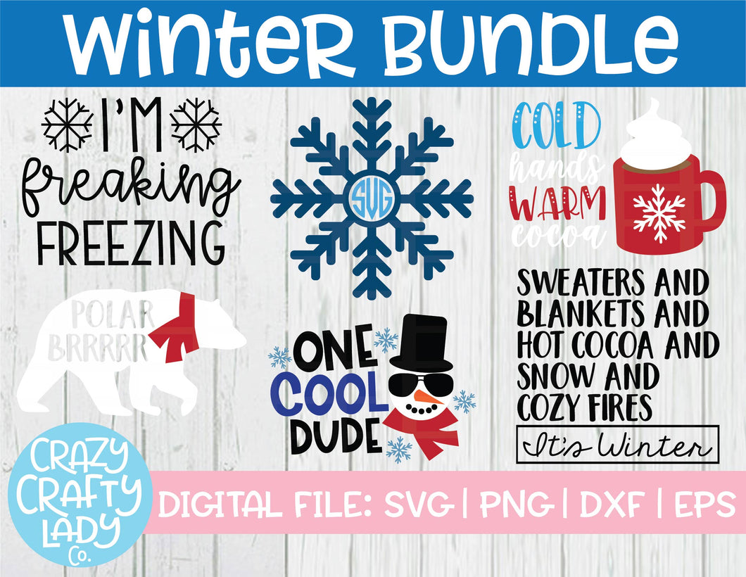 Winter SVG Cut File Bundle