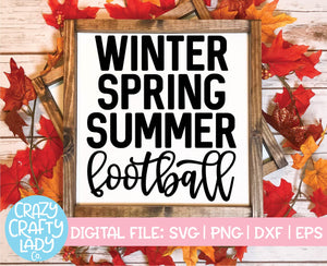 Winter Spring Summer Football SVG Cut File
