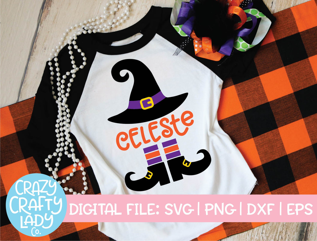 Witch Hat & Feet SVG Cut File