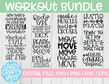 Load image into Gallery viewer, Workout SVG Cut File Bundle