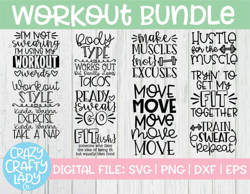 Workout SVG Cut File Bundle