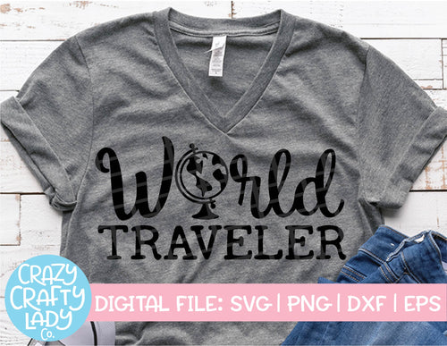 World Traveler SVG Cut File
